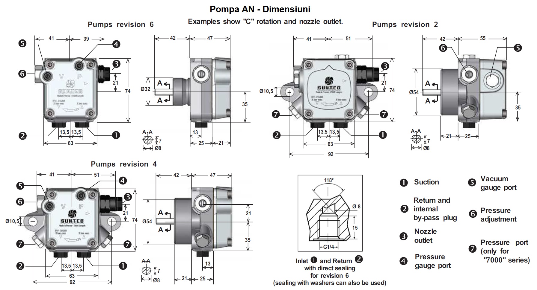Pompa combustibil Suntec AN 57 C 7282 - imagine 2